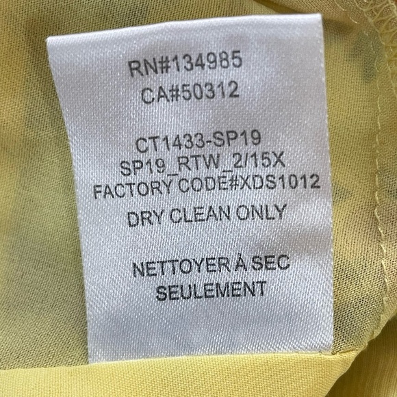 For Love And Lemons Silk Beaumont Sleeveless Top Yellow Floral Print Size M - Picture 8 of 8